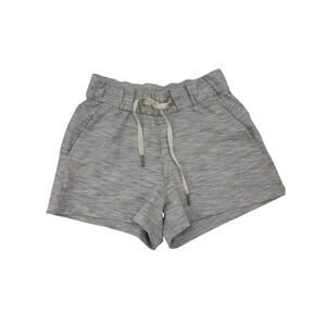 Lululemon Align Shorts Grey Heathered Drawstring Waist Size 0 Athletic